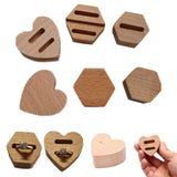 Maxbell Wood Ring Holder Elegant Jewelry Holder Small for Girl Woman Gifts for Home Hexagon 1 Slot