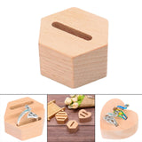 Maxbell Wood Ring Holder Elegant Jewelry Holder Small for Girl Woman Gifts for Home Hexagon 1 Slot