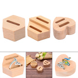 Maxbell Wood Ring Holder Elegant Jewelry Holder Small for Girl Woman Gifts for Home Hexagon 1 Slot