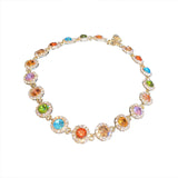 Maxbell Colorful Crystal Choker Necklace Glitter Jewelry for Girlfriend Women Girls