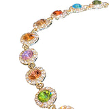 Maxbell Colorful Crystal Choker Necklace Glitter Jewelry for Girlfriend Women Girls