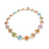 Maxbell Colorful Crystal Choker Necklace Glitter Jewelry for Girlfriend Women Girls