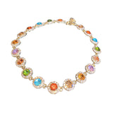 Maxbell Colorful Crystal Choker Necklace Glitter Jewelry for Girlfriend Women Girls