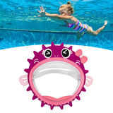 Maxbell Kids Swim Mask Anti Leak Anti Fog with Nose Cover Impact Resistance pink