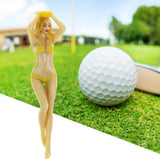 Maxbell Novelty Golf Tees Lady Bikini Girl Bachelor Party Golf Accessories yellow