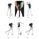 Maxbell Portable Golf Swing Training Aid Practice Rope Trainer for Women Men Black