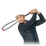 Maxbell Portable Golf Swing Training Aid Practice Rope Trainer for Women Men Red