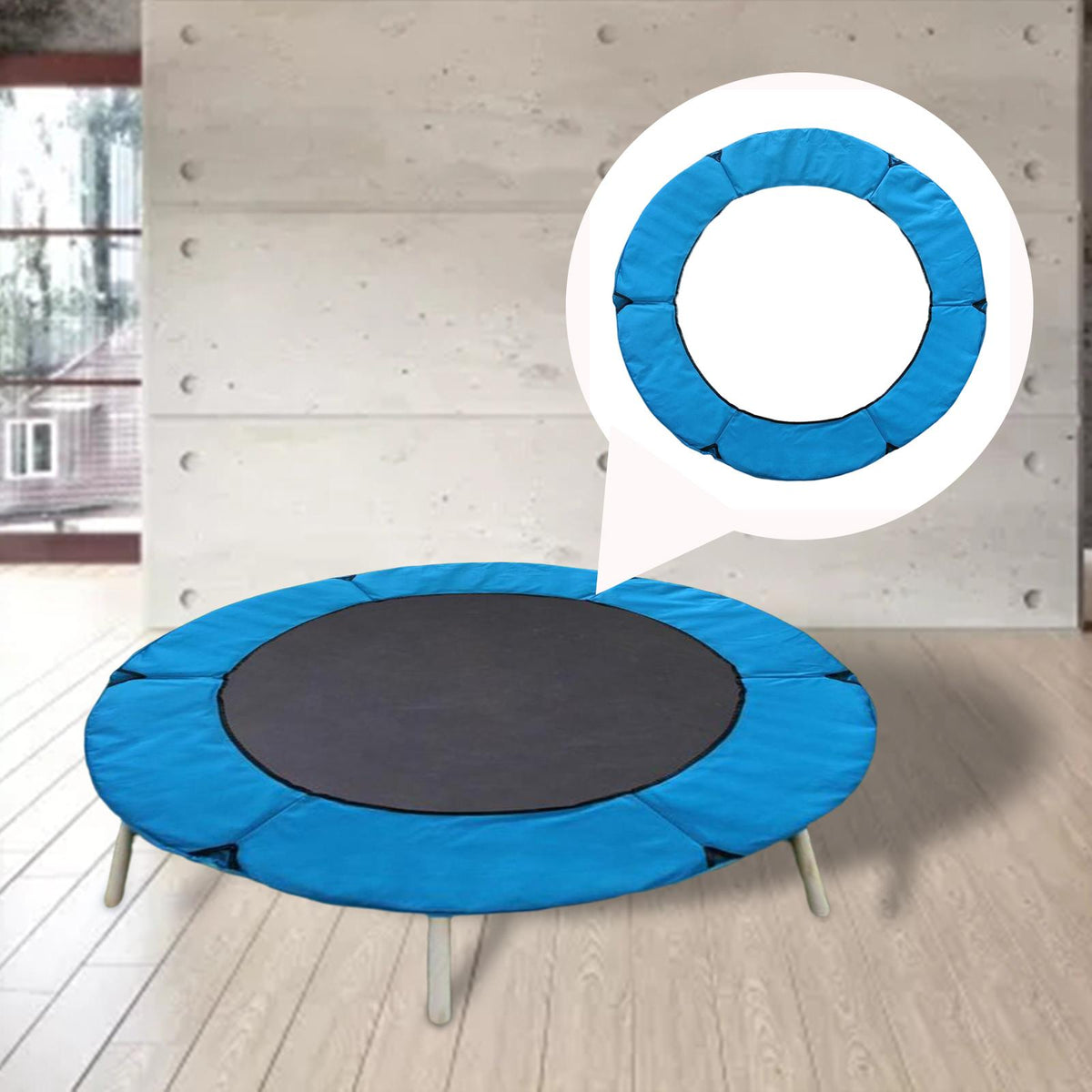 Maxbell Trampoline Replacement Pad Safety Padding Spring Cover Blue 1.2m