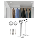 Maxbell Wardrobe Hanger Pipe Bracket 25mm Dia Clothes Rails Home Use Shower Closet 45cmHeight