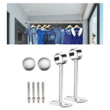 Maxbell Wardrobe Hanger Pipe Bracket 25mm Dia Clothes Rails Home Use Shower Closet 35cm Height