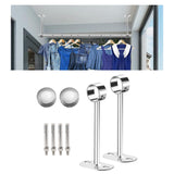 Maxbell Wardrobe Hanger Pipe Bracket 25mm Dia Clothes Rails Home Use Shower Closet 40cm Height