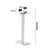 Maxbell Wardrobe Hanger Pipe Bracket 25mm Dia Clothes Rails Home Use Shower Closet 50cm Height