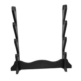 Maxbell Wood Sword Stand Support Display Bracket Wand Racks 4 Layer 15.8x15.8 in