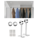 Maxbell Wardrobe Hanger Pipe Bracket 25mm Dia Clothes Rails Home Use Shower Closet 25cm Height