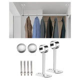 Maxbell Wardrobe Hanger Pipe Bracket 25mm Dia Clothes Rails Home Use Shower Closet 15cm Height