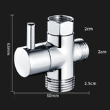 Maxbell 3 Way T Adapter Diverter Valve Shower Head Brass for Bathroom Bidet Hotel