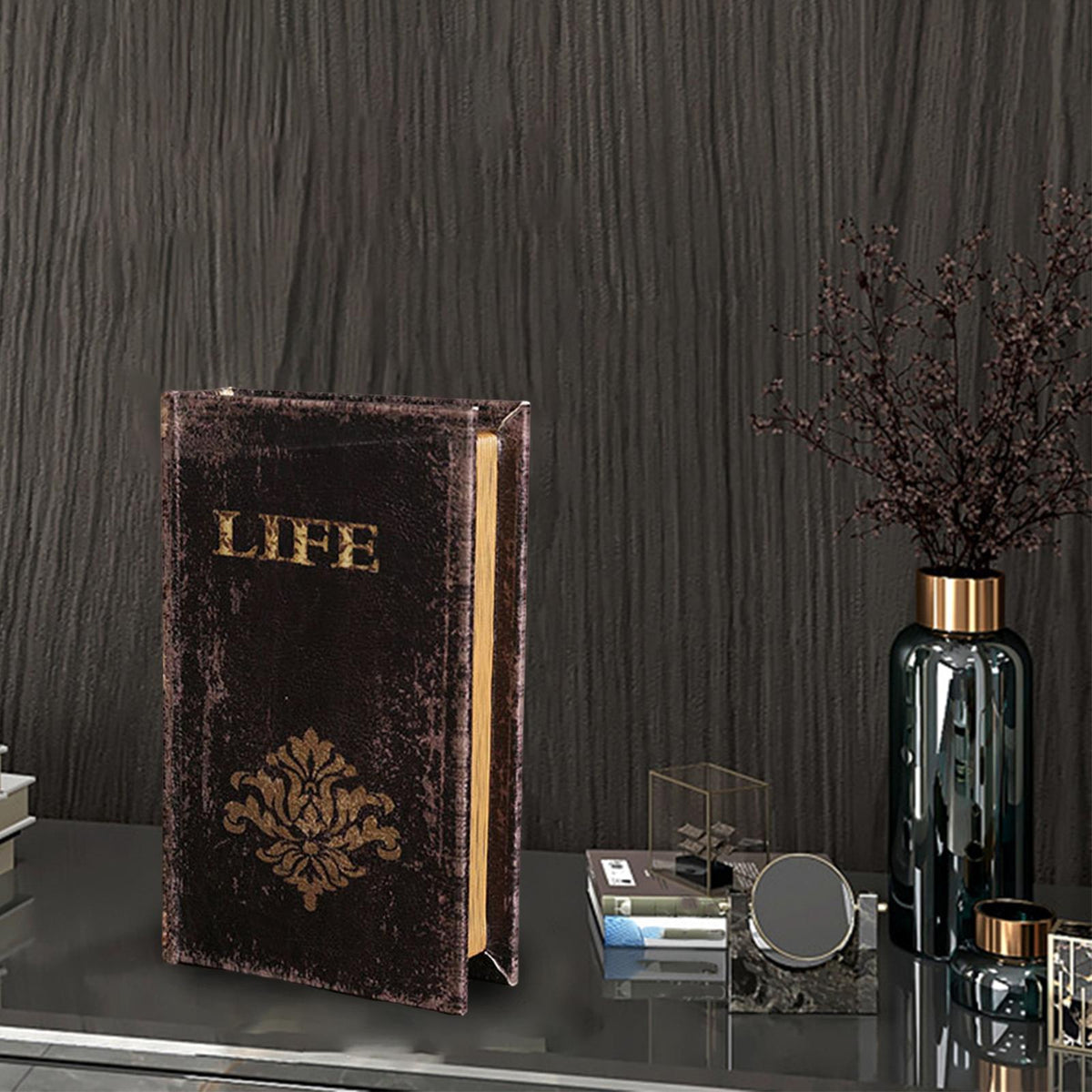 Maxbell European Style Simulation Book Storage Box for Table Home Ornaments Life