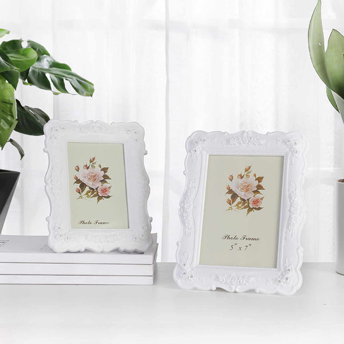 Maxbell Ornate Picture Frame Rose Photo Frames Display for Bedroom Decor 6 inch