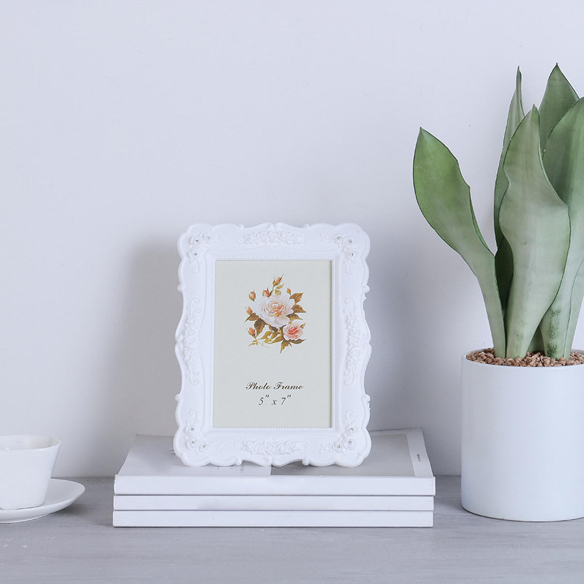 Maxbell Ornate Picture Frame Rose Photo Frames Display for Bedroom Decor 7 inch