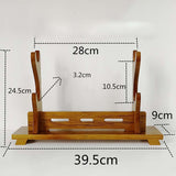 Maxbell Samurai Sword Display Wood Katana Stand Holder 2 Layers
