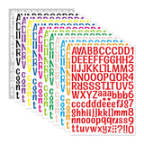 Maxbell 12Pcs Colorful Vinyl Letter Number Stickers Decals Labels DIY for Kitchen