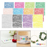 Maxbell 12Pcs Colorful Vinyl Letter Number Stickers Decals Labels DIY for Kitchen