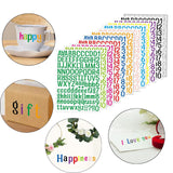 Maxbell 12Pcs Colorful Vinyl Letter Number Stickers Decals Labels DIY for Kitchen