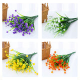 Maxbell 10 Pieces Artificial Flowers UV Resistant for Farmhouse Home Decoration