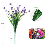 Maxbell 10 Pieces Artificial Flowers UV Resistant for Farmhouse Home Decoration