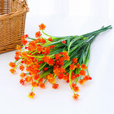 Maxbell 10 Pieces Artificial Flowers UV Resistant for Farmhouse Home Decoration