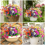 Maxbell 10 Pieces Artificial Flowers UV Resistant for Farmhouse Home Decoration