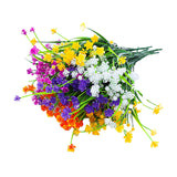 Maxbell 10 Pieces Artificial Flowers UV Resistant for Farmhouse Home Decoration