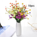 Maxbell 10 Pieces Artificial Flowers UV Resistant for Farmhouse Home Decoration