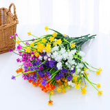 Maxbell 10 Pieces Artificial Flowers UV Resistant for Farmhouse Home Decoration