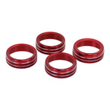 Maxbell 4Pcs Air Conditioner Switch Knob Cover Trim Fit for Toyota Tacoma Parts Red