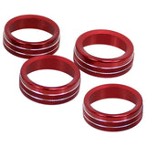 Maxbell 4Pcs Air Conditioner Switch Knob Cover Trim Fit for Toyota Tacoma Parts Red