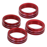 Maxbell 4Pcs Air Conditioner Switch Knob Cover Trim Fit for Toyota Tacoma Parts Red