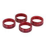 Maxbell 4Pcs Air Conditioner Switch Knob Cover Trim Fit for Toyota Tacoma Parts Red