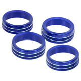 Maxbell 4Pcs Air Conditioner Switch Knob Cover Trim Fit for Toyota Tacoma Parts Blue