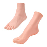 Maxbell Soft Lifesize Female Mannequin Foot Shoes Display Fake Manicure Movie Props