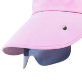 Maxbell Women Sun Hat Outdoor Anti-UV Cycling Floppy Summer Sunglasses Visor Pink