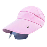 Maxbell Women Sun Hat Outdoor Anti-UV Cycling Floppy Summer Sunglasses Visor Pink