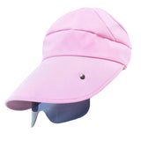 Maxbell Women Sun Hat Outdoor Anti-UV Cycling Floppy Summer Sunglasses Visor Pink