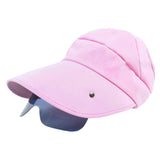 Maxbell Women Sun Hat Outdoor Anti-UV Cycling Floppy Summer Sunglasses Visor Pink