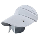 Maxbell Women Sun Hat Outdoor Anti-UV Cycling Floppy Summer Sunglasses Visor Grey