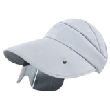 Maxbell Women Sun Hat Outdoor Anti-UV Cycling Floppy Summer Sunglasses Visor Grey