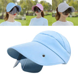 Maxbell Women Sun Hat Outdoor Anti-UV Cycling Floppy Summer Sunglasses Visor Blue