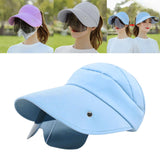 Maxbell Women Sun Hat Outdoor Anti-UV Cycling Floppy Summer Sunglasses Visor Blue