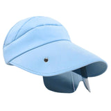 Maxbell Women Sun Hat Outdoor Anti-UV Cycling Floppy Summer Sunglasses Visor Blue