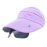 Maxbell Women Sun Hat Outdoor Anti-UV Cycling Floppy Summer Sunglasses Visor Purple